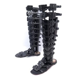 Christian Louboutin-CHRISTIAN LOUBOUTIN SANDALS GLADIATOR PINK DESERT 38.5 cuir-Black