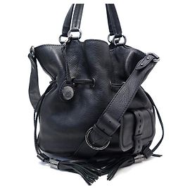 LANCEL PREMIER FLIRT MM A HANDBAG10110 BLACK LEATHER HAND BAG Black