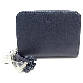 NEW LANCEL WALLET PREMIER FLIRT WALLET A97931 LEATHER WALLET Navy blue