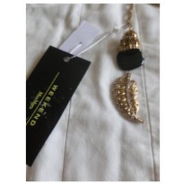 Weekend Max Mara-Long crystal embellished metal necklace-Black,Golden