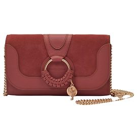See by Chloé Cartera larga Hana en cuero marrón cervatillo Rosa