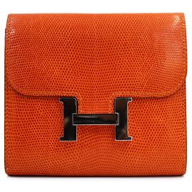 Hermès Cartera Hermes Constance Naranja Coral