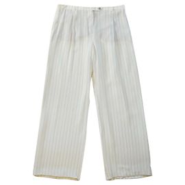 Hermès Pantalones, polainas Blanco