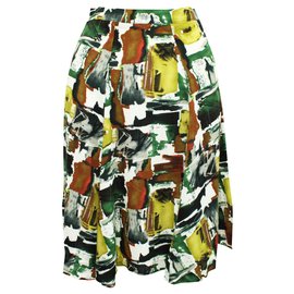 Reformation-High Waisted Multicolor Print Skirt-Other