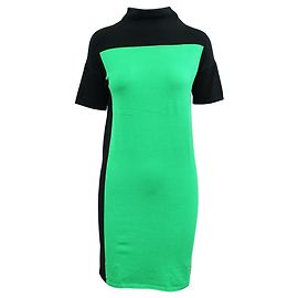 Calvin Klein Schwarzes und grünes Kleid Schwarz