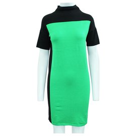 Calvin Klein-Black and Green Dress-Black