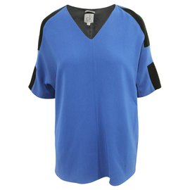 Calvin Klein-Dark Blue and Black Top-Blue