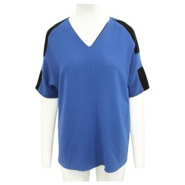Calvin Klein-Dark Blue and Black Top-Blue