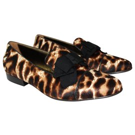 Lanvin-Leopard Print Loafers-Other