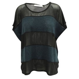 Opening Ceremony-Navy Blue Striped Top-Blue,Navy blue