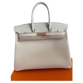 Hermès-HERMES BIRKIN BAG 35 neuf-White