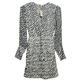 Maje-Dresses-Black,White,Zebra print