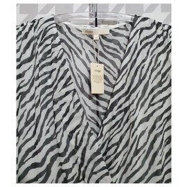 Maje-Vestidos-Preto,Branco,Estampa de zebra