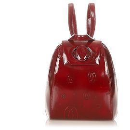 Mochila Cartier Happy Birthday rojo de charol Roja Burdeos