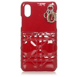 Vinilo o funda para iPhone Dior Red Cannage de charol Roja Dorado