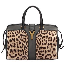 Yves Saint Laurent Borsa YSL marrone Cabas Chyc Pony Hair Marrone Nero