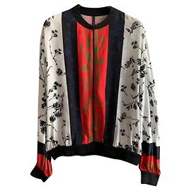 Pier Antonio Gaspari Printed viscose blouson Multiple colors