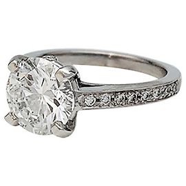 inconnue Platinum ring with a 2.02 carat diamond - HRD certificate Other