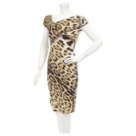 Roberto Cavalli Leopard Print Dress IT42 Multiple colors Leopard print