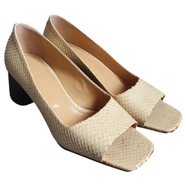 Aeyde Heels Ecru Leather Size 37 Other