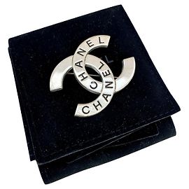 Vintage CC Chanel Brosche Silber