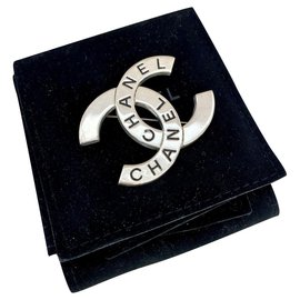 Chanel-Vintage CC Chanel brooch-Silvery