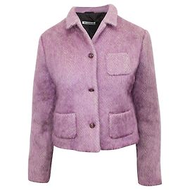 Jil Sander Light Purple Furry Jacket Purple