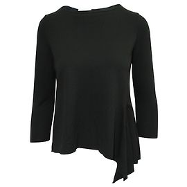 Bimba & Lola Black Blouse with Asymmetric Hem Black