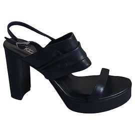 Marc Cain black leather sandals Black