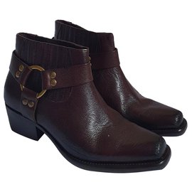 Botas Maje de couro marrom Marrom