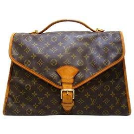 Louis Vuitton-Louis Vuitton Brown Monogram Beverly Aktentasche GM-Braun,Dunkelbraun