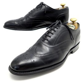 Church's-CHURCH'S RICHELIEU BURTON SHOES 8F 42 IN BLACK LEATHER + SHOES-Black