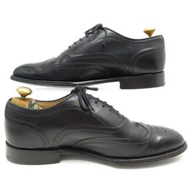 Church's-CHURCH'S RICHELIEU BURTON SHOES 8F 42 IN BLACK LEATHER + SHOES-Black
