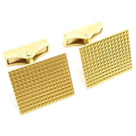 Autre Marque GEMELLI GUILLOCHE RETTANGOLI IN ORO GIALLO 18K 11.6 GEMELLI GR ORO D'oro