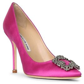 Manolo Blahnik HANGISI FUCHSIA. New Other