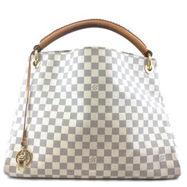 Louis Vuitton-Toile Louis Vuitton Artsy MM Damier Azur-Blanc