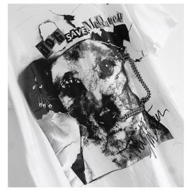 Alexander Mcqueen-Alexander McQueen 2009 Hund Save McQueen T-Shirt-Weiß