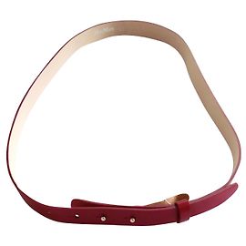 Max Mara Cinturón ajustado de cuero rojo cereza MaxMara Roja