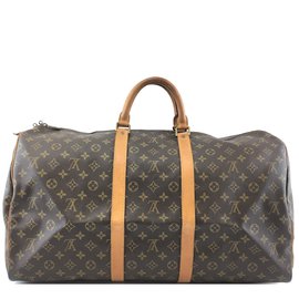 Louis Vuitton-Louis Vuitton Keepall 55 Toile monogramme-Marron