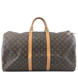 Louis Vuitton-Louis Vuitton Keepall 55 Toile monogramme-Marron