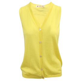 Marni Chaleco de cachemira amarillo Amarillo