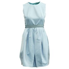 Carven Hellblaues elegantes Kleid mit offenem Rücken Blau
