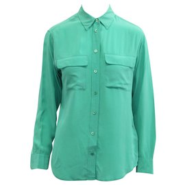 Equipment Camicia di seta turchese Altro