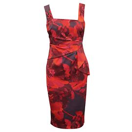 Karen Millen Vestido estampado laranja Laranja