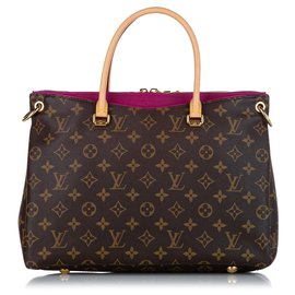 Louis Vuitton-Louis Vuitton Brown Monogram Pallas Satchel-Brown,Pink