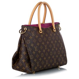 Louis Vuitton-Louis Vuitton Brown Monogram Pallas Satchel-Brown,Pink