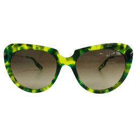 Alexander Mcqueen-Des lunettes de soleil-Vert clair