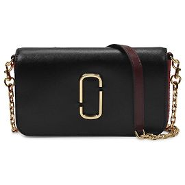 Marc Jacobs Crossbody Bag With Chain in Black and Red Leather Black