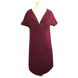 Balenciaga-Vermelho escuro (Borgonha) Vestido de seda balenciaga-Bordeaux
