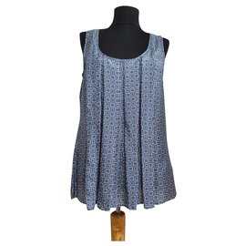 Massimo Dutti Seidentop blau Blau